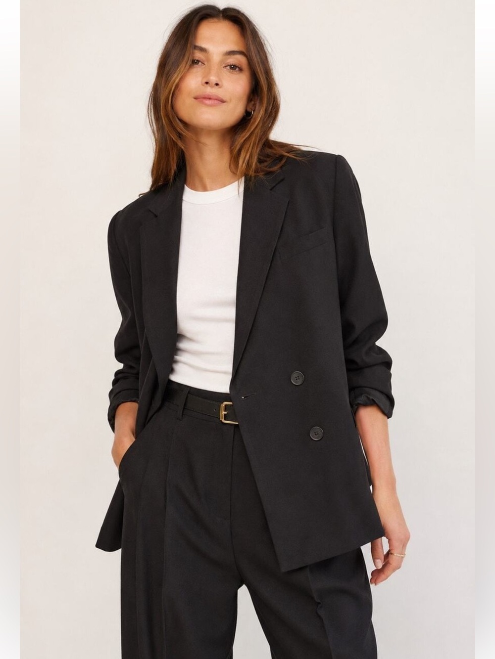 Madewell Caldwell Double Breasted Blazer Black Two Button Edition – Size XXL